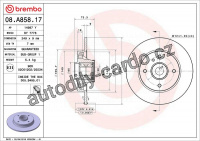 Brzdový kotouč BREMBO 08.A858.17