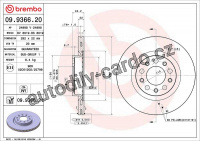 Brzdový kotouč BREMBO 09.9366.21