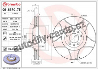 Brzdový kotouč BREMBO 09.8670.75
