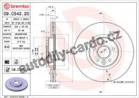 Brzdový kotouč BREMBO 09.C542.21 - VOLVO