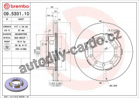 Brzdový kotouč BREMBO 09.5301.10