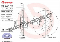 Brzdový kotouč BREMBO 09.B354.11 - NISSAN, RENAULT