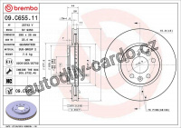 Brzdový kotouč BREMBO 09.C655.11 - RENAULT