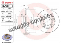 Brzdový kotouč BREMBO 08.A730.10