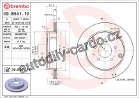 Brzdový kotouč BREMBO 09.B541.11 - MAZDA Brzdový kotouč BREMBO 09.B541.11 - MAZDA