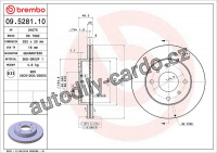 Brzdový kotouč BREMBO 09.5281.10