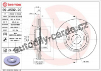 Brzdový kotouč BREMBO 09.A532.21 Brzdový kotouč BREMBO 09.A532.21