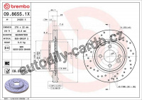 Brzdový kotouč BREMBO 09.8655.1X