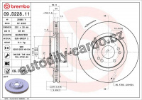 Brzdový kotouč BREMBO 09.D228.11 - MERCEDES-BENZ