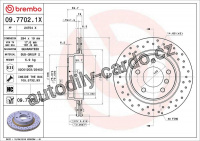 Brzdový kotouč BREMBO 09.7702.1X