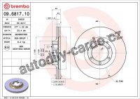 Brzdový kotouč BREMBO 09.6817.10 - MITSUBISHI