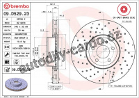 Brzdový kotouč BREMBO 09.D529.23 - MERCEDES-BENZ