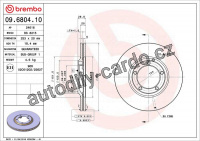 Brzdový kotouč BREMBO 09.6804.10 - HYUNDAI