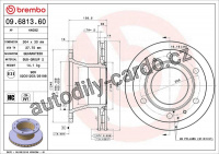 Brzdový kotouč BREMBO 09.6813.60 - IVECO