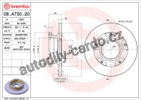 Brzdový kotouč BREMBO 08.A730.20