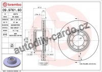 Brzdový kotouč BREMBO 09.9761.60 - IVECO