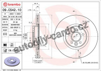 Brzdový kotouč BREMBO 09.C542.11 - FORD