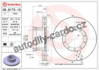 Brzdový kotouč BREMBO 09.8173.10 - MAN