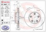 Brzdový kotouč BREMBO 09.9867.11 - PORSCHE, VW