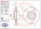 Brzdový kotouč BREMBO 09.9817.10 - TOYOTA