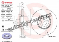 Brzdový kotouč BREMBO 09.D725.11 - VOLVO