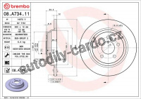 Brzdový kotouč BREMBO 08.A734.11
