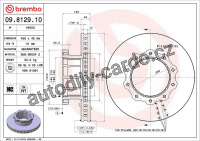Brzdový kotouč BREMBO 09.8129.10 - MERCEDES-BENZ