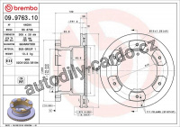 Brzdový kotouč BREMBO 09.9763.10 - IVECO