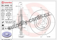 Brzdový kotouč BREMBO 09.A448.11 Brzdový kotouč BREMBO 09.A448.11