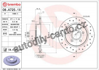 Brzdový kotouč BREMBO 08.A725.1X