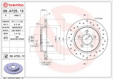 Brzdový kotouč BREMBO 08.A725.1X