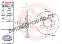 Brzdový kotouč BREMBO 09.6866.10 - ISUZU, OPEL