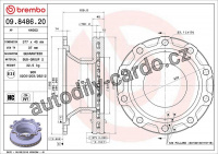 Brzdový kotouč BREMBO 09.8486.20 Brzdový kotouč BREMBO 09.8486.20