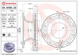 Brzdový kotouč BREMBO 09.8486.20