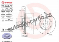 Brzdový kotouč BREMBO 09.B508.10 - ASTON MARTIN, TOYOTA Brzdový kotouč BREMBO 09.B508.10 - ASTON MARTIN, TOYOTA