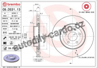 Brzdový kotouč BREMBO 09.D531.13 - MERCEDES-BENZ