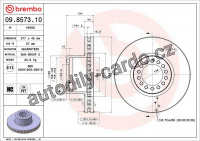 Brzdový kotouč BREMBO 09.8573.10 - MERCEDES-BENZ