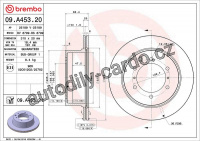 Brzdový kotouč BREMBO 09.A453.21 - HYUNDAI Brzdový kotouč BREMBO 09.A453.21 - HYUNDAI