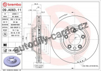 Brzdový kotouč BREMBO 09.A063.11 - AUDI, VW