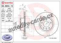 Brzdový kotouč BREMBO 09.6854.10 - MAZDA