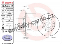 Brzdový kotouč BREMBO 09.B463.11 - DACIA, RENAULT