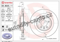 Brzdový kotouč BREMBO 09.B503.11 - LAND ROVER