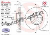Brzdový kotouč BREMBO 09.D529.13 - MERCEDES-BENZ