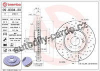Brzdový kotouč BREMBO 09.8304.2X