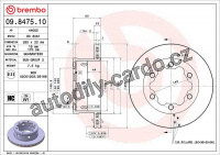 Brzdový kotouč BREMBO 09.8475.10 - MERCEDES-BENZ