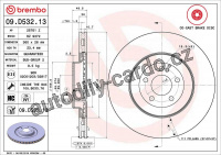 Brzdový kotouč BREMBO 09.D532.13 - MERCEDES-BENZ