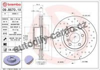 Brzdový kotouč BREMBO 09.B570.1X