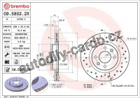 Brzdový kotouč BREMBO 09.5802.2X