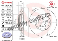Brzdový kotouč BREMBO 09.C407.13 - BMW