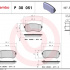 Sada brzdových destiček BREMBO P30051